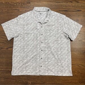 VRST Limitless Shirt Mens XL Gray Geometric Performance Button Up Top